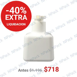 FRASCO DISPENSADOR 200ML BLANCO CUADRADO - FRD0003