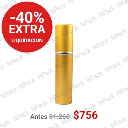 FRASCO PERFUMERO METALICO DORADO 10ML - FRC1085