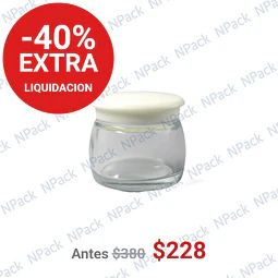 FRASCO VIDRIO 50ML MOD-002 TP/BLANC/PLAT - FRC1065