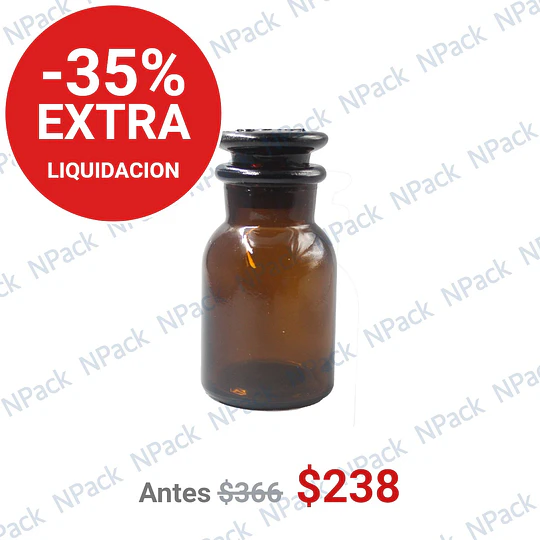 FRASCO TAPON VIDRIO CAFE 30ML - FRC1165