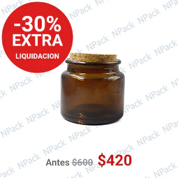 FRASCO TAPA CORCHO 90 ML COLOR CAFE - FRC1254