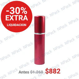 FRASCO PERFUMERO METALICO ROJO 10ML - FRC1086