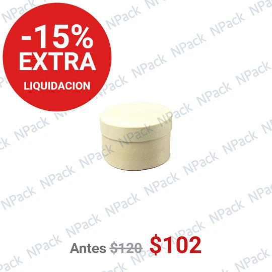 CAJA MADERA REDONDA 4.8X3CM - CAJ0001