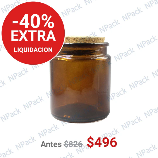 FRASCO TAPA CORCHO 200 ML COLOR CAFE - FRC1257