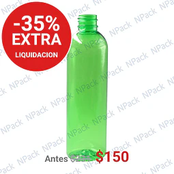 BOTELLA PET COL 120ML TUBULAR VERDE 20/410 - BOT0045