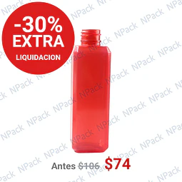BOTELLA PET COL 100ML MOD 0063 ROJO 20/410 - BOT0046