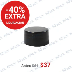 TAPA 28/400 SIMPLE NEGRA  LISA - TAP1104