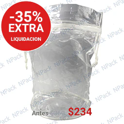 BOLSA PVC REDON/CORD 13X22 //0,12 TRANS - BOL0005