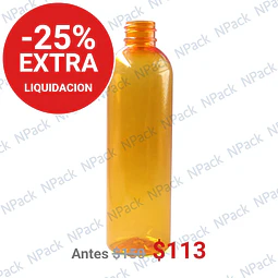 BOTELLA PET COL 120ML TUBULAR NARANJO 20/410 - BOT0043