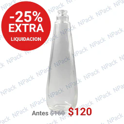 BOTELLA VIDRIO CONICA GRIM 110ML TRANSPARENTE 15MM - BOV3006