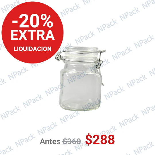 FRASCO VIDRIO TRANSPARENTE 80ML CUADRADO - FRV0002