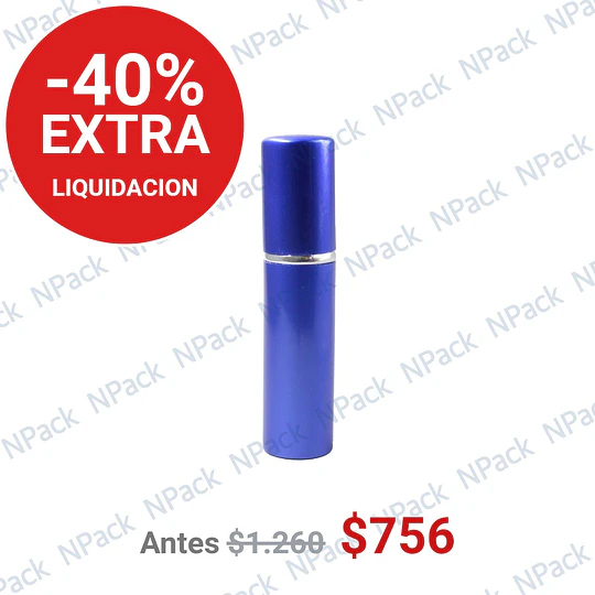FRASCO PERFUMERO METALICO AZUL 10ML - FRC1087