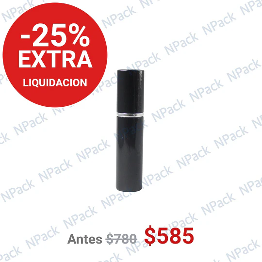 FRASCO PERFUMERO METALICO NEGRO 5ML - FRC1079