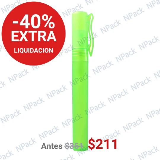 FRASCO PERFUMERO LAPIZ 10ML VERDE - FLP1009