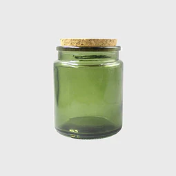 10x Frasco Tapa Corcho 200 Ml Color Verde Frc1256