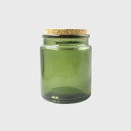 10x Frasco Tapa Corcho 200 Ml Color Verde Frc1256