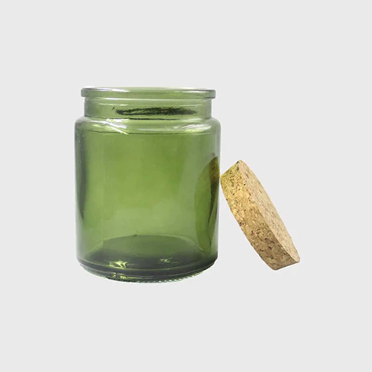 10x Frasco Tapa Corcho 200 Ml Color Verde Frc1256