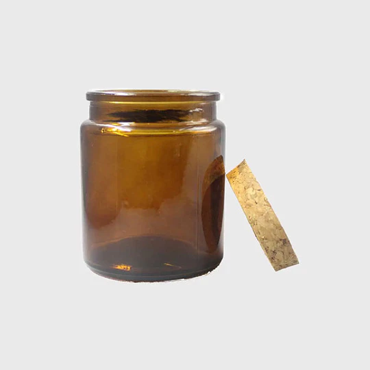 10x Frasco Tapa Corcho 200 Ml Color Cafe Frc1257