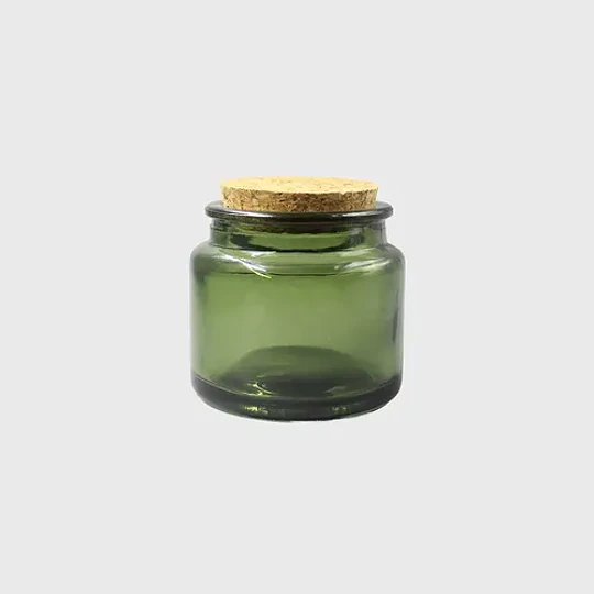 10x Frasco Tapa Corcho 90 Ml Color Verde Frc1253