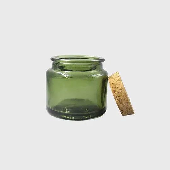 10x Frasco Tapa Corcho 90 Ml Color Verde Frc1253