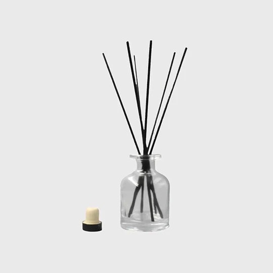 10x Frasco Mikado Trans 100 Ml 10 Varillas Negro - Frm0008