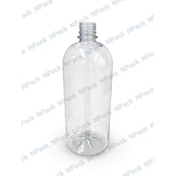 BOTELLA PET 1000ML TUBULAR TRANSPARENTE 28/410 - BOT0108