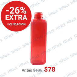 BOTELLA PET COL 100ML MOD 0063 ROJO 20/410 - BOT0046