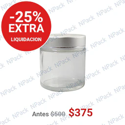 FRASCO VIDRIO 100ML TP/PLATEADA - FRC1215