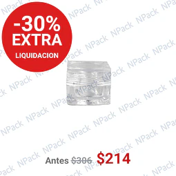 FRASCO ACRILICO 5ML CUADRADO TRANSPARENTE B&C - FRC1034