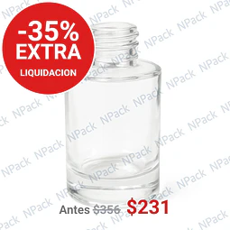 BOTELLA VIDRIO TUB 30ML TRANSPARENTE 18/410 - BOV0019