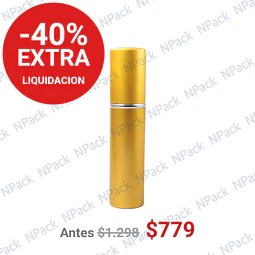 FRASCO PERFUMERO METALICO DORADO 10ML - FRC1085