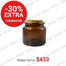 FRASCO TAPA CORCHO 90 ML COLOR CAFE - FRC1254