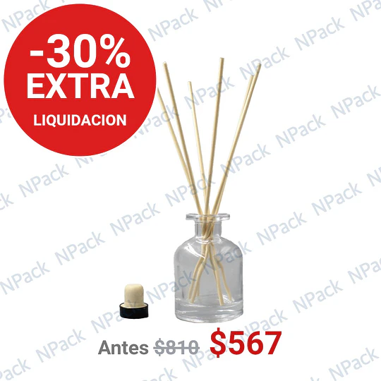 FRASCO MIKADO TRANS 100 ML 10 VARILLAS BEIGE - FRM0002