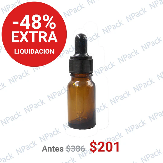 FRASCO GOTARIO VIDRIO CAFE 10ML - GOT1009