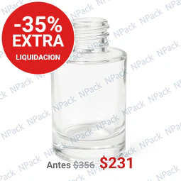 BOTELLA VIDRIO TUB 30ML TRANSPARENTE 18/410 - BOV0019