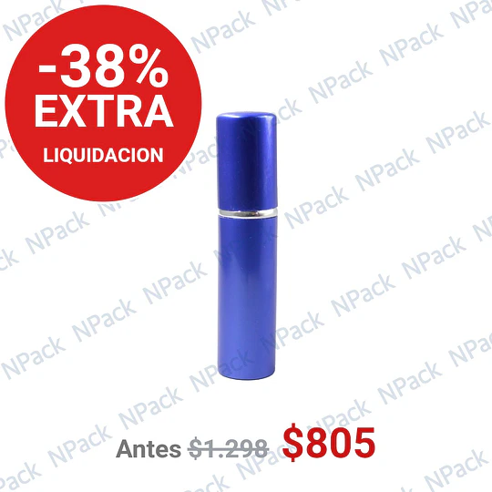 FRASCO PERFUMERO METALICO AZUL 10ML - FRC1087