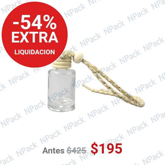 FRASCO VIDRIO AMBIENTADOR TRANSPARENTE 8 ML  - FRC1261