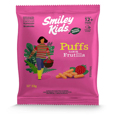 Puff frutilla 12g Smiley Kids