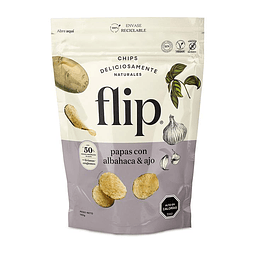 Chips papas albahaca y ajo 140g Flip