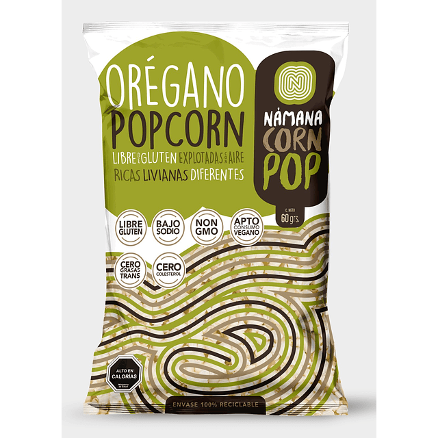 Popcorn sabor Orégano, 60 grs.