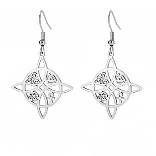 Aros nudo de bruja en plata 925