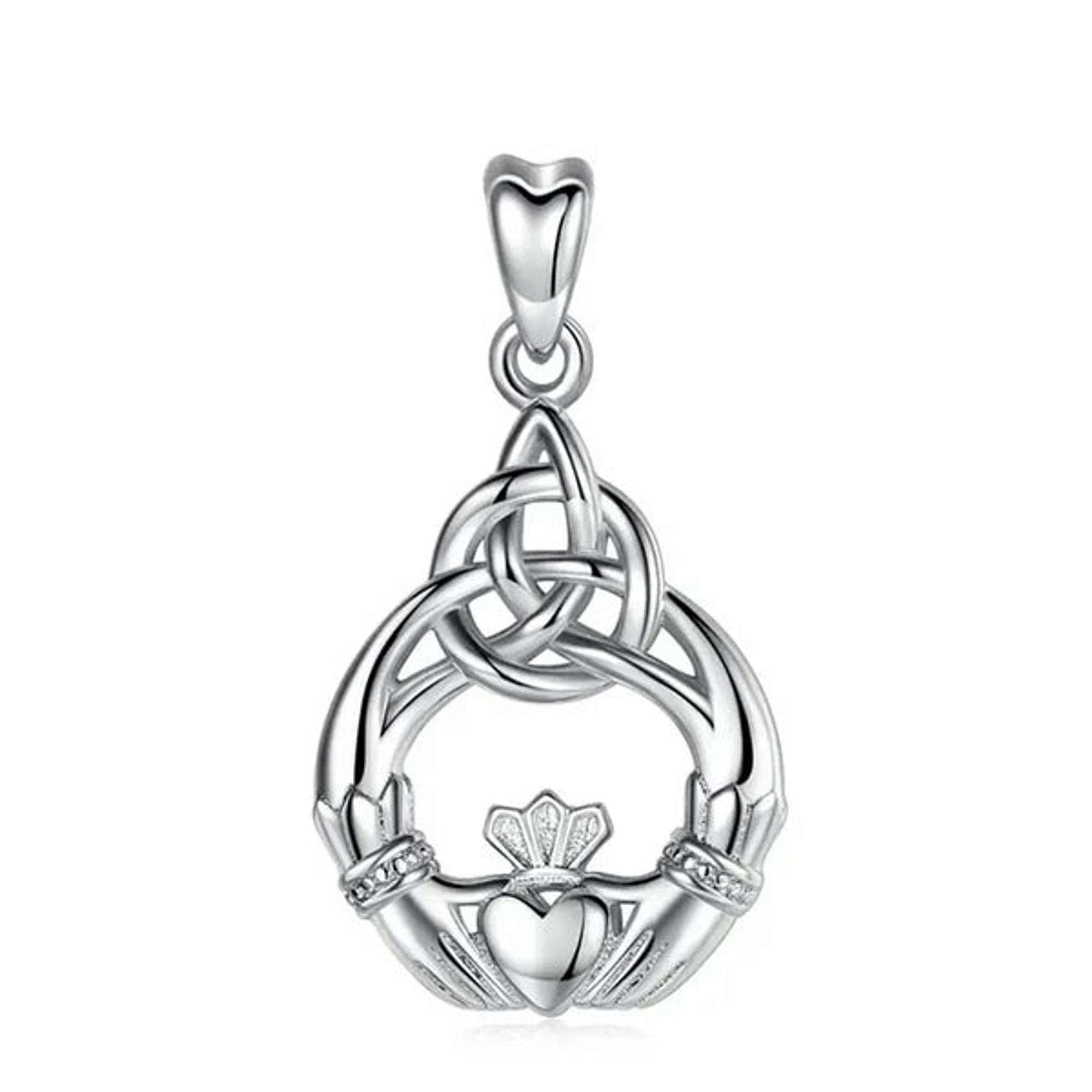 Colgante claddagh en plata 925 1