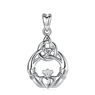 Colgante claddagh en plata 925