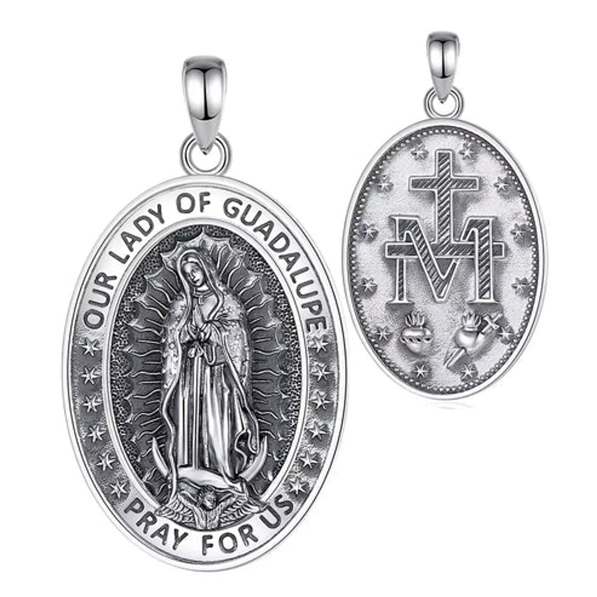 Colgante virgen de guadalupe en plata 925 1