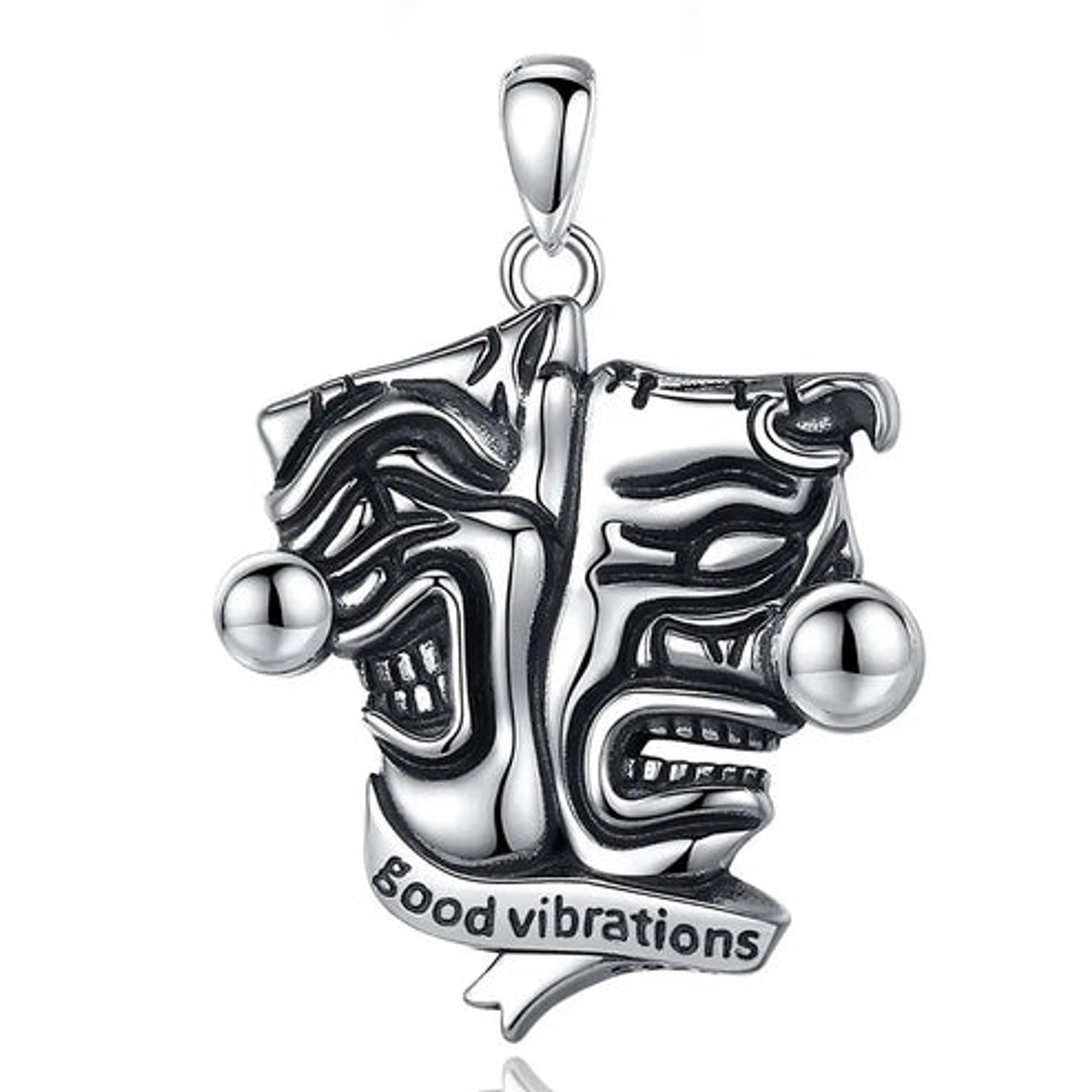 Colgante Joker, good vibrations en plata 925 1