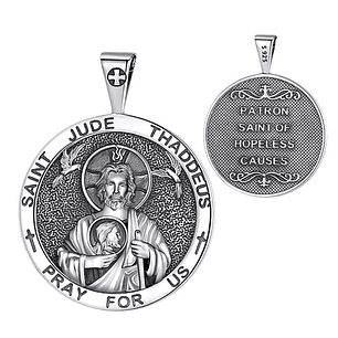 Colgante San Judas Tadeo en plata 925