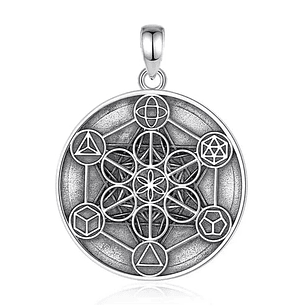 Colgante metatron simbología sagrada en plata 925
