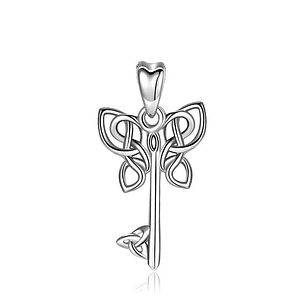 Colgante llave mariposa en plata 925