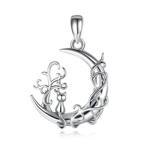 Collar Plata 925 Media luna boho