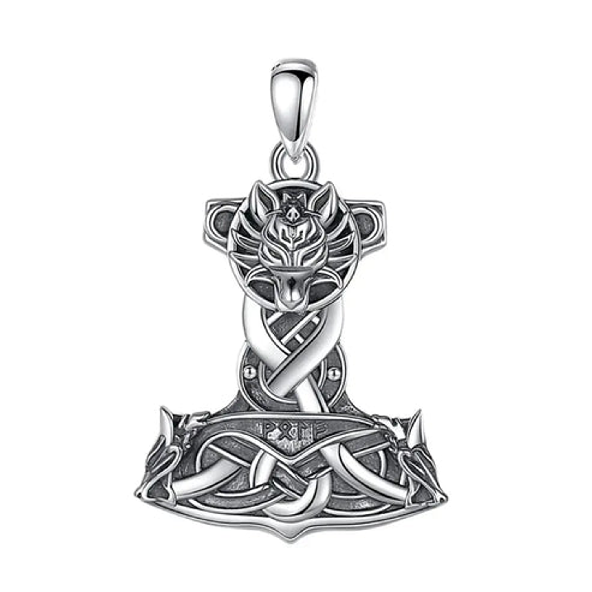 Colgante martillo de thor en plata 925 1